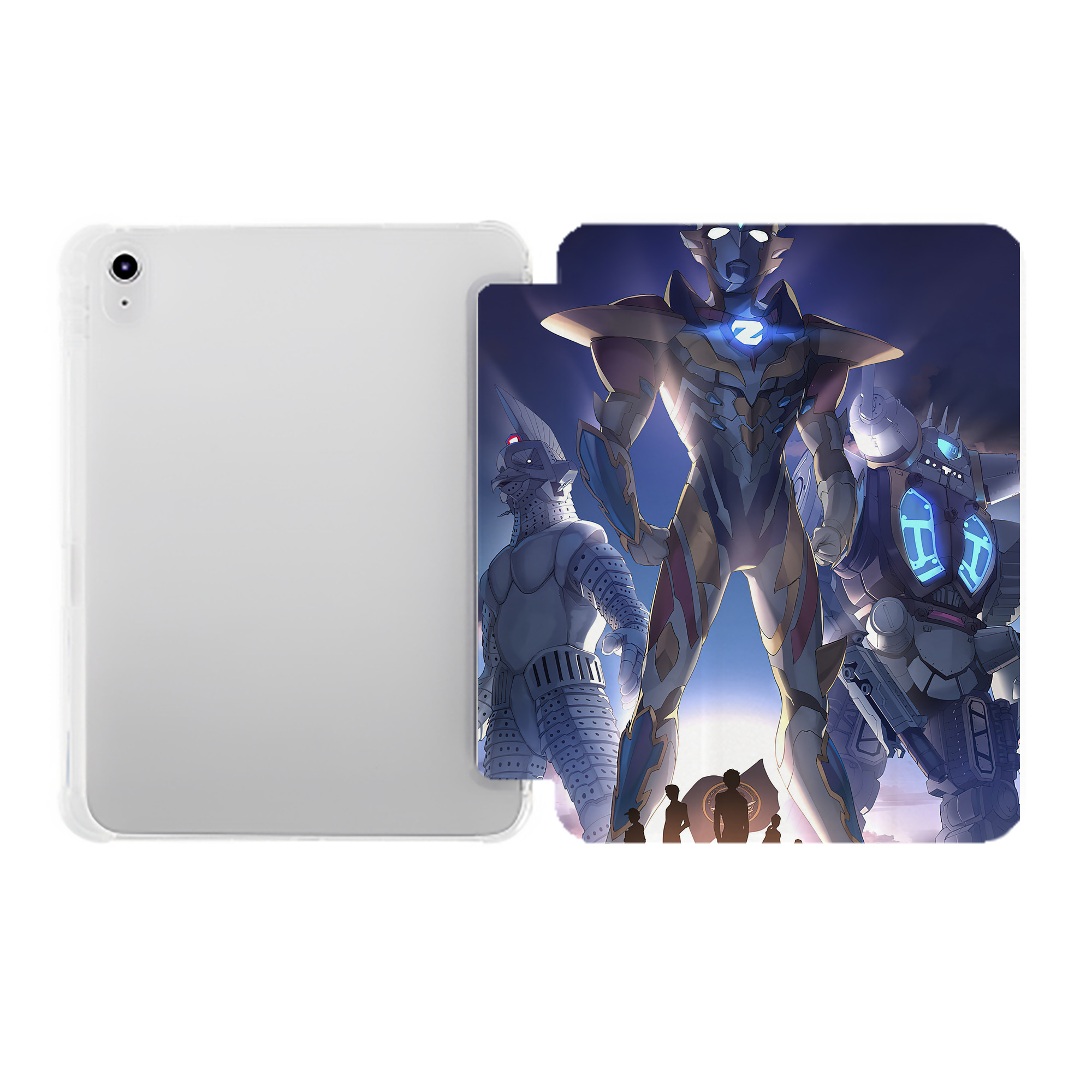 （画像用） ウルトラマン Ultraman IPad ケース ペン収納付き 三つ折りスタンド PUレザー×シリコン 対応機種9.5/10.5/10.9インチ